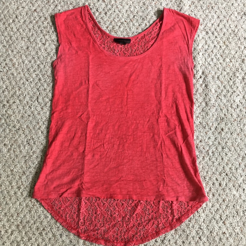 Lace backed top